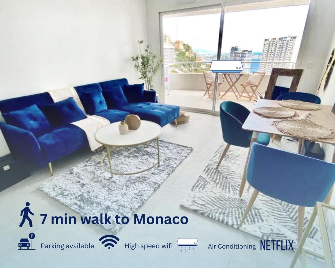Luxurious Flat At 5 Min By Walk To Monaco, Free Parking And Sea View Apartment Бюсолей Екстериор снимка
